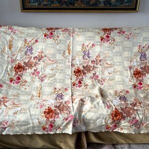 VINTAGE Nataraj Handwoven Throw / Coverlet – Floral Textile